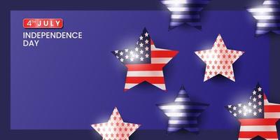 Happy 4th july usa independence day celebration background vector