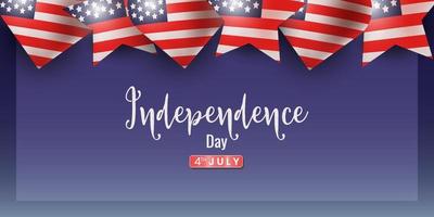 feliz 4 de julio fondo de celebración del día de la independencia de estados unidos vector