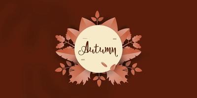 Beautiful autumn leaves background vector