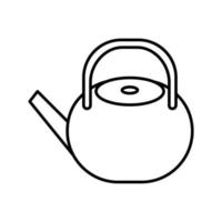 Teapot icon. Camping kettle. Kitchen utensils, household utensils, metal utensils for the tea ceremony.Vector illustration vector