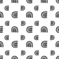 Boho rainbow seamless pattern vector