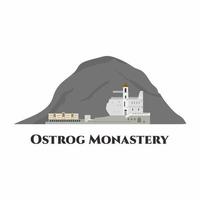 The Ostrog Monastery vector