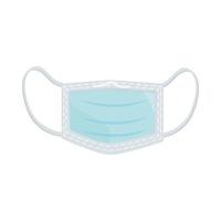 breathing medical mask hospital or pollution protect prevention face masking surgical mouth mask vector