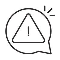 alert icon security attention danger exclamation mark precaution line style design vector