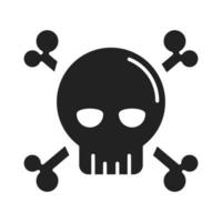 cyber security and information or network protection danger caution silhouette style icon vector