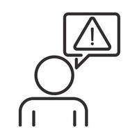 alert icon avatar error sign attention danger exclamation mark precaution line style design vector