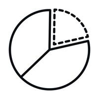 educación matemática escuela ciencia diagrama estadísticas icono de línea y estilo vector