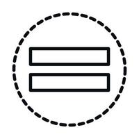 math education school science equal arithmetic symbol line and style icon vector