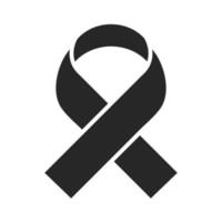 donation charity volunteer help social campaign awareness ribbon silhouette style icon vector