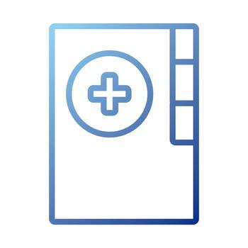 folder document gradient style icon vector