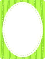 Empty oval shape banner template vector