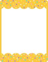 Empty yellow curl frame banner template vector