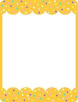 Empty yellow curl frame banner template vector