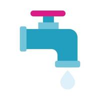 water tap flat style icon vector