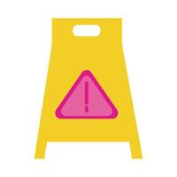 icono de estilo plano de señal de precaución de piso vector