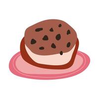 sweet cookie pastry free form style icon vector