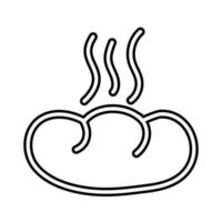 bread delicious line style icon vector