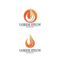 Fire flame nature logo and symbols icons template vector