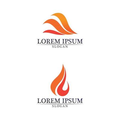 Fire flame nature logo and symbols icons template vector