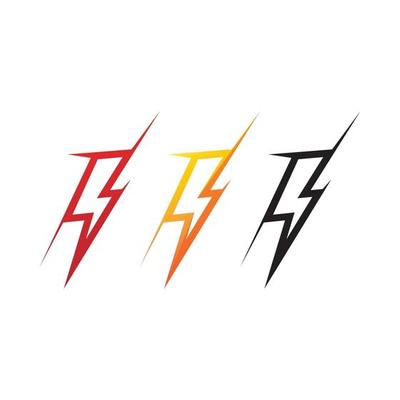 electric Vector lightning icon logo and symbols