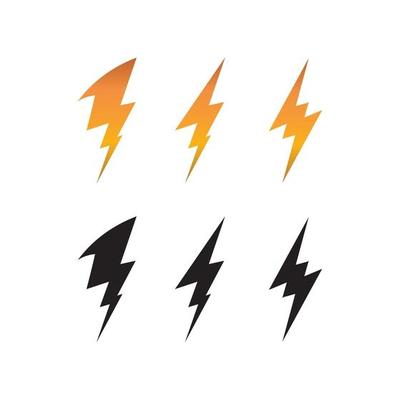 electric Vector lightning icon logo and symbols