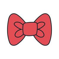 bowtie accessory elegant line and fill style vector