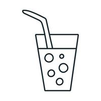 soda drink line style icon vector