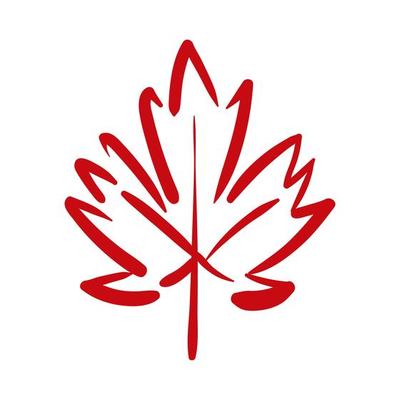 maple leaf canadian hand draw style