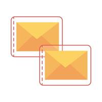 sobre correo enviar icono de estilo detallado vector