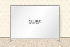 HORIZONTAL STAND WITH AN EMPTY BANNER TEMPLATE vector