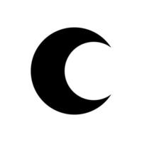 crescent moon line style icon vector