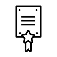 document with star medal flat style icon vector