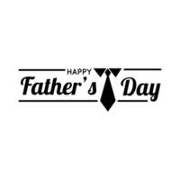 happy fathers day seal with necktie line style vector