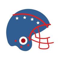 estilo plano de casco de fútbol americano vector