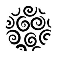 spiral organic pattern line style vector