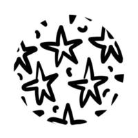 stars organic pattern line style vector