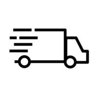 truck delivery service flat style vector