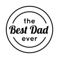 happy fathers day seal line style icon vector