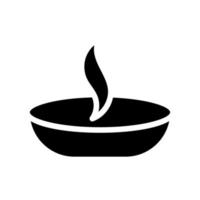 candle fire flame line style vector