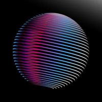 rounded sphere in colorful gradient vector