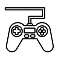 icono de estilo de línea de control de videojuego vector