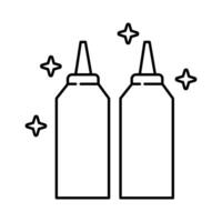 sausage bottles line style icon vector