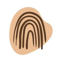 finger print boho block organic style vector