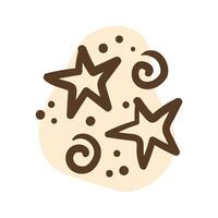 universe stars boho block organic style vector