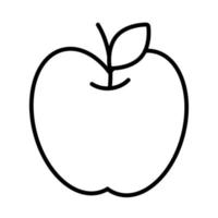 icono de estilo de línea fresca de manzana vector