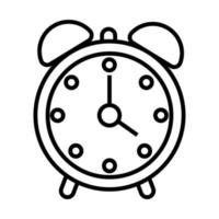 icono de estilo de línea de reloj de alarma vector