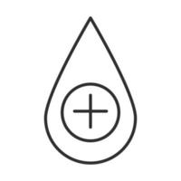 medical health drop blood donate line icon vector