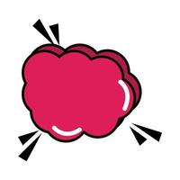 talk bubble cloud pop art comic style flat icon vector