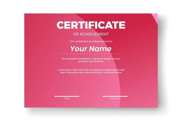 Modern certificate design with Abstract geometric  background