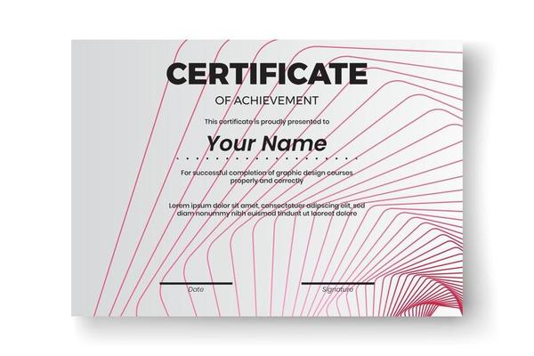 Modern certificate design with Abstract geometric  background